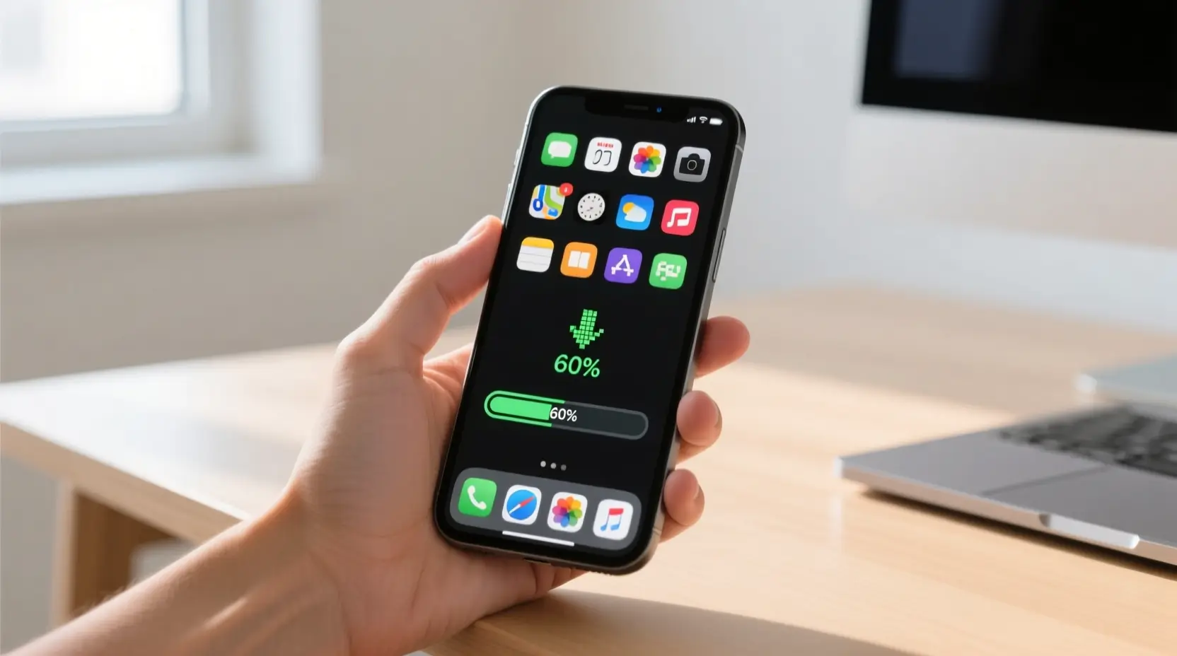 Telemóvel a fazer download de aplicação de apostas na loja de apps